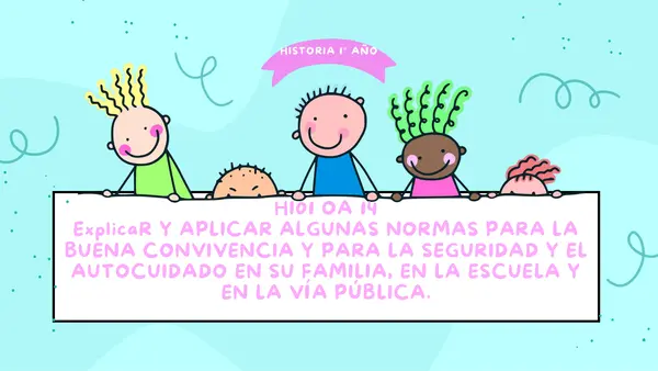 Presentación PPT  Normas de la Buena convivencia y seguridad Historia Primero Básico