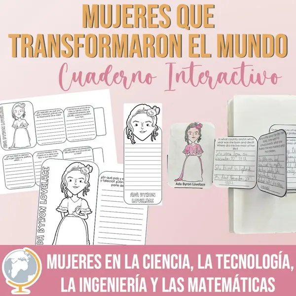 Mes internacional de la mujer Cuaderno interactivo Mujeres en STEM