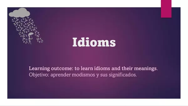 Idioms - Modismos
