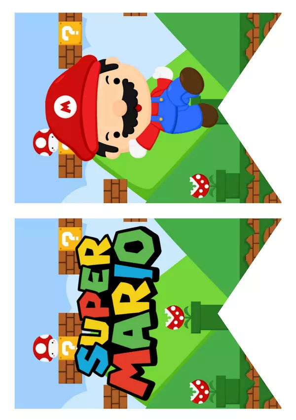 Banderines Super Mario