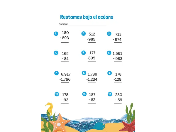 Restas en el oceano 3ro