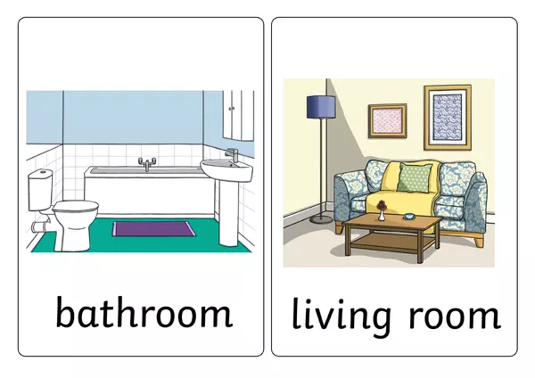 Flashcards: "Parts of a House". 