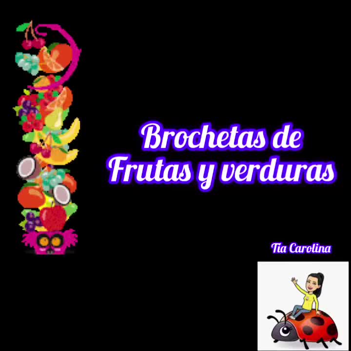 Categorización con Brochetas de frutas y verduras 