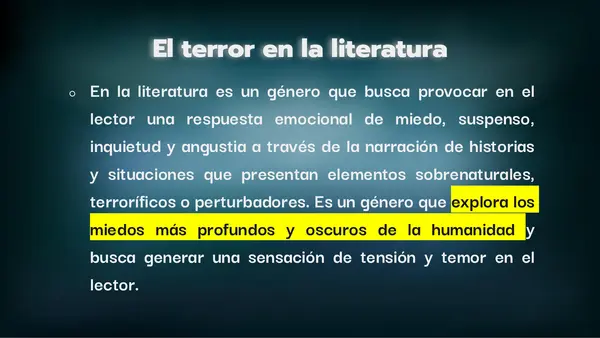 El Terror y lo extraño - 7° Básico