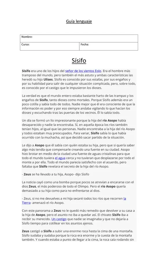 Lenguaje: Guia sobre Sísifo