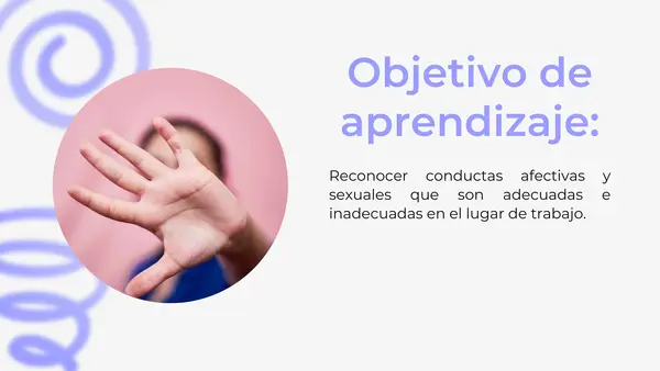 Conductas afectivas y sexuales adecuadas e inadecuadas en el trabajo