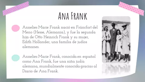 Resumen del libro " El Diario de Ana Frank"