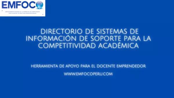 Directorio de Sistemas de Información de Soporte para la Competitividad Académica Académica