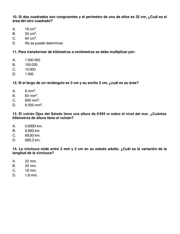 Evaluación de matemática segundo semestre 5° año.