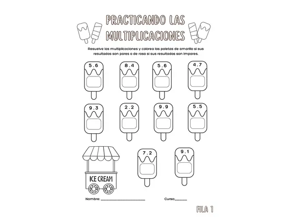 PRACTICANDO LAS MULTIPLICACIONES 