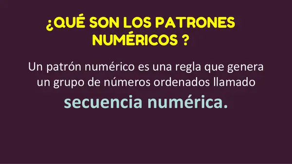 Patrones y secuencias 4° básico 