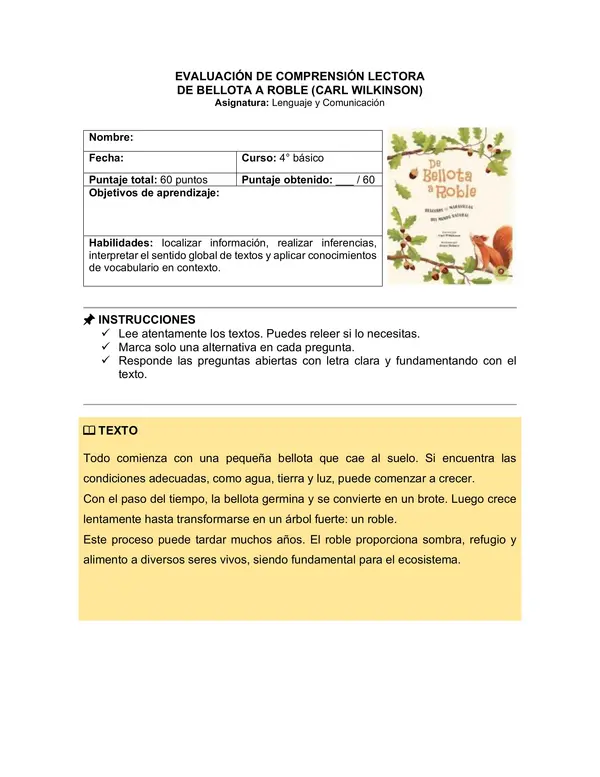 Prueba del libro "De bellota a roble" (Carl Wilkinson)