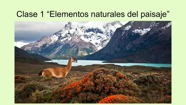 Elementos naturales del paisaje 