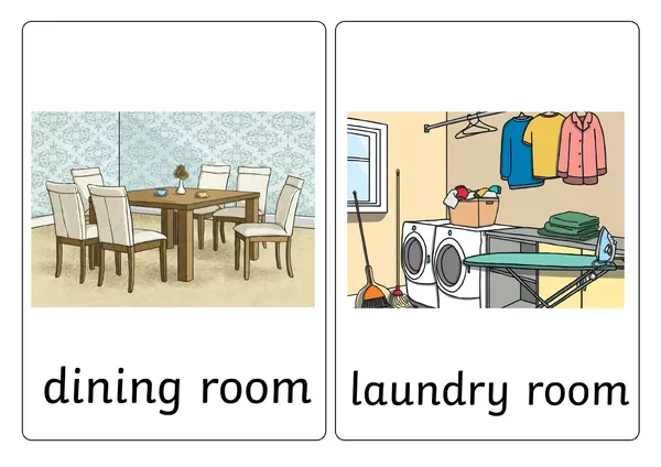Flashcards: "Parts of a House". 