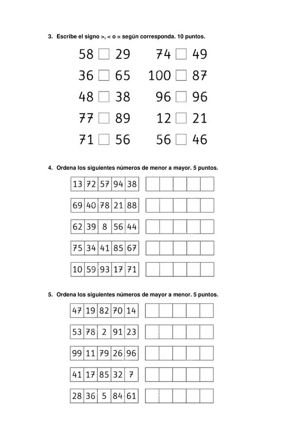 Evaluación Matemáticas