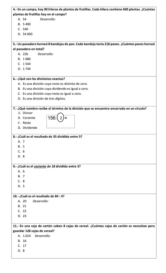 Multiplicaciones y divisiones