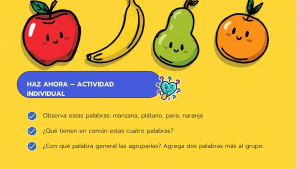 Hiponimos e hiperonimos (más actividades)