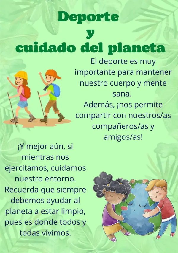 Deporte y cuidado del planeta: Flyer