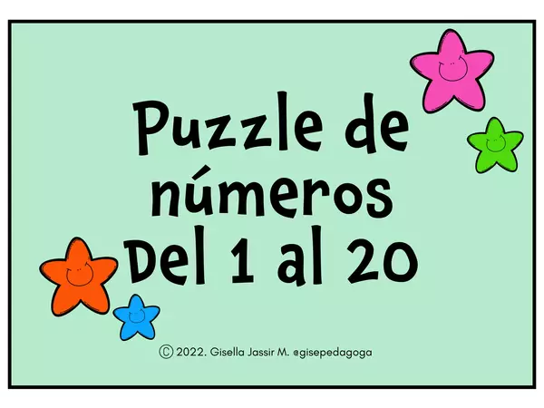   Puzzle # 1-20 estrellas Gise Pedagoga