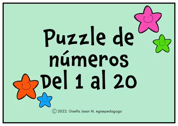   Puzzle # 1-20 estrellas Gise Pedagoga