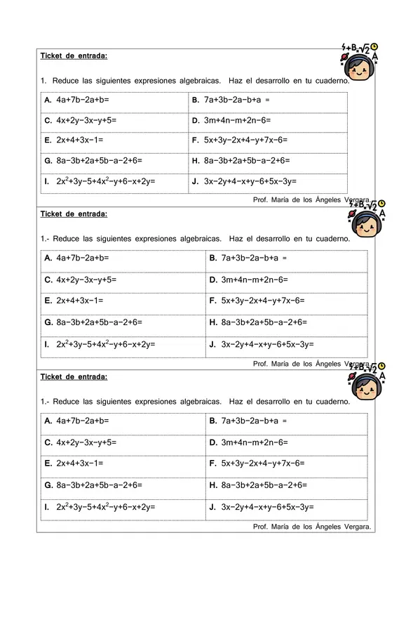 Reducción de expresiones algebraicas 