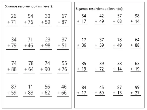 FICHA PRIMARIA 2 - ADICIÓN Y SUSTRACCIÓN 