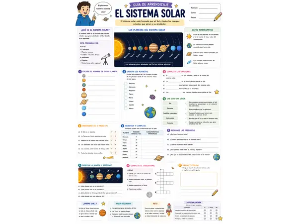 Guía: sistema solar 