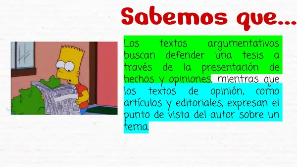 8° básico "Hecho y opinión"