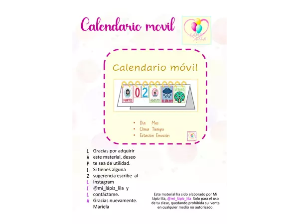 CALENDARIO MÓVIL 