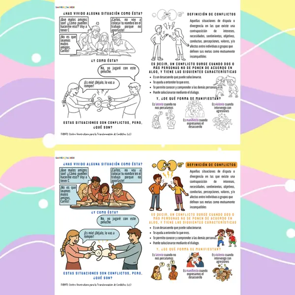 📚✨ FICHA: “CONFLICTOS EN LA CONVIVENCIA DIARIA” 🤝