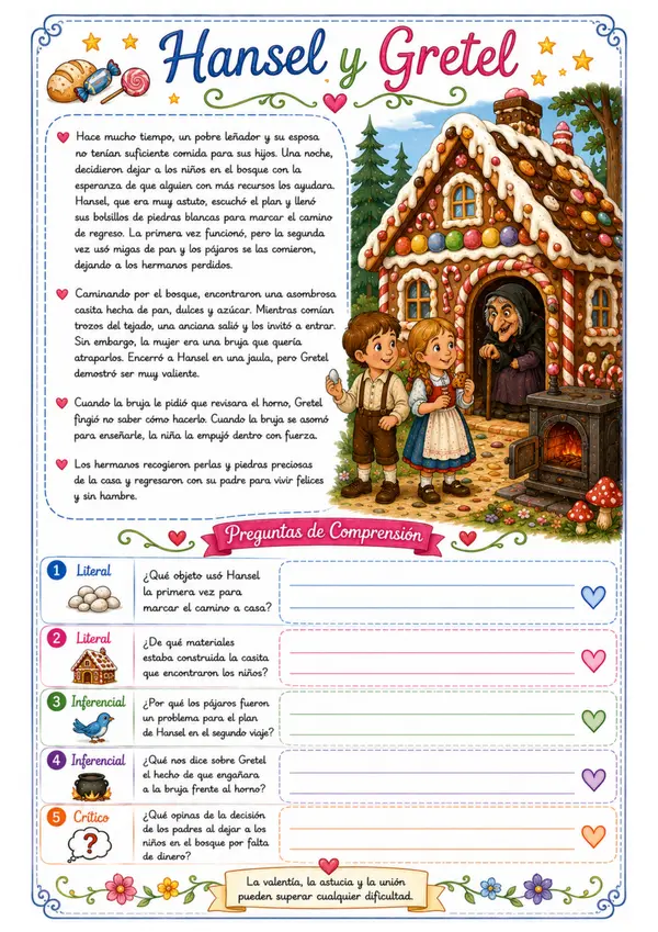 📚 Cuentos Clásicos – Comprensión Lectora 3.º y 4.º Básico