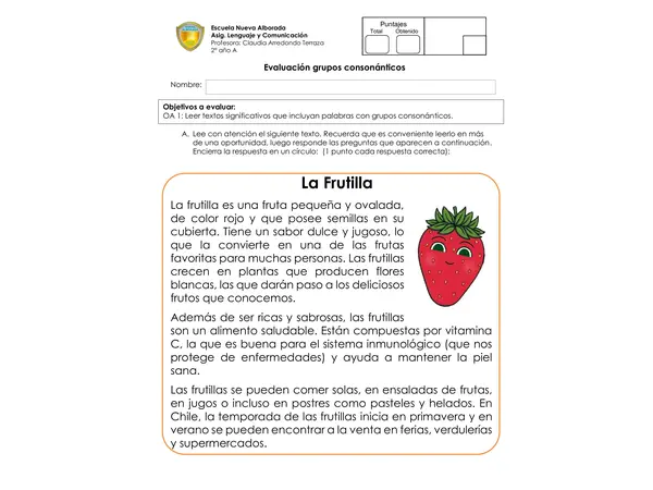 Grupos consonánticos