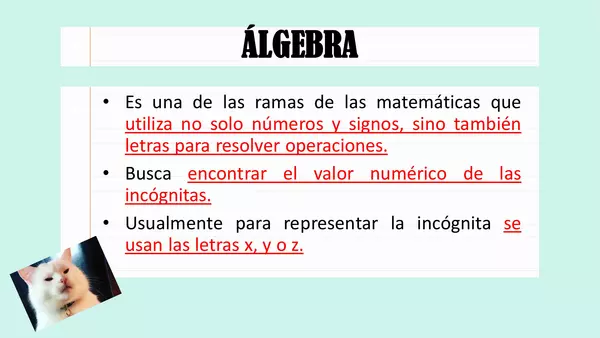 "Repaso álgebra"