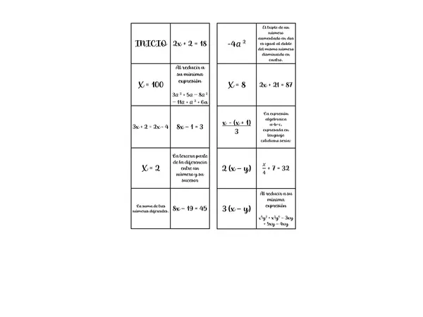 Dominó Algebra