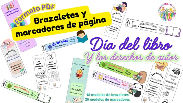 Brazaletes y Marcadores de página día del libro