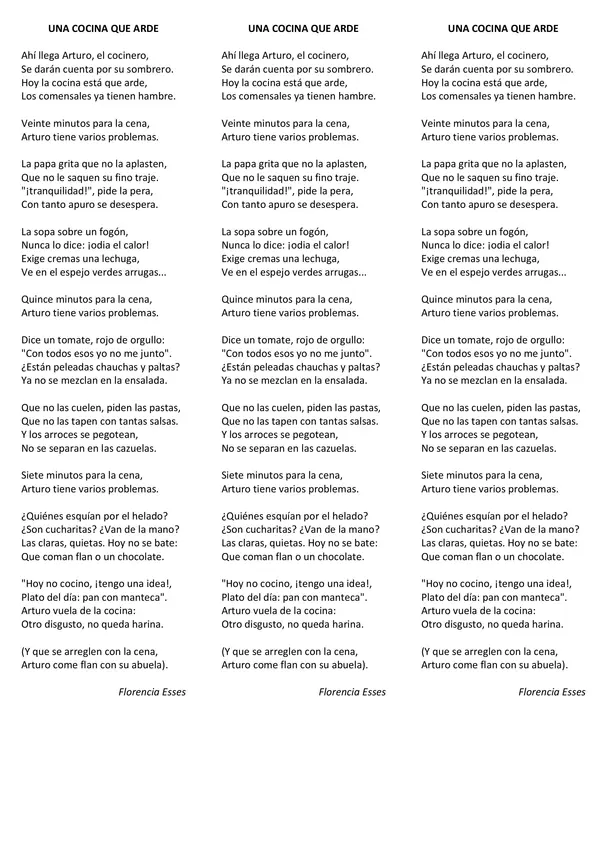 poesia una cocina que arde