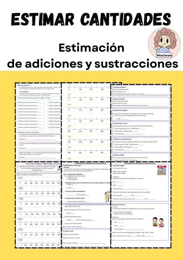 "Redondeo y Estimación" Números hasta 1000
