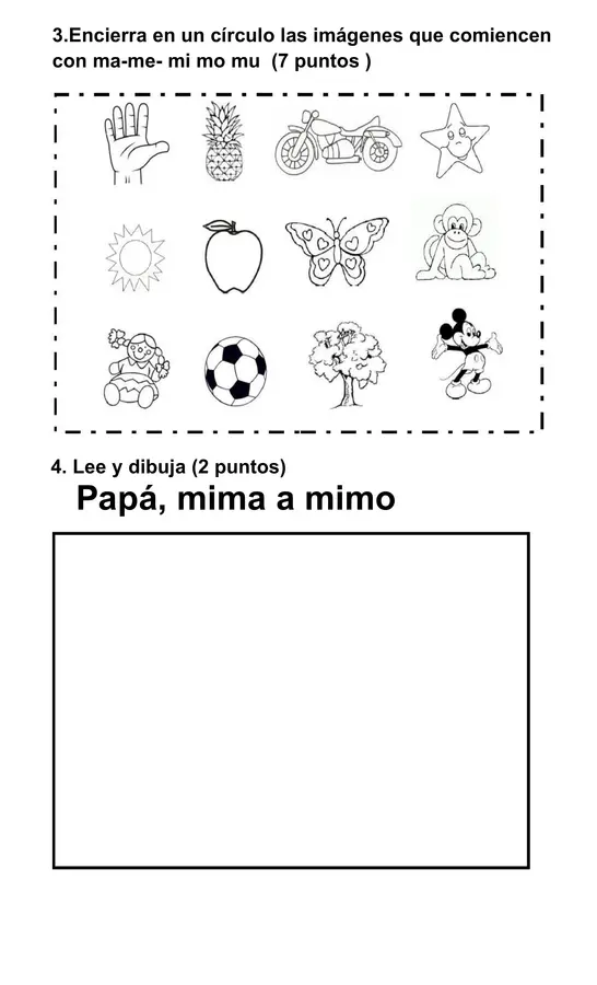Evaluación de lenguaje, 1°