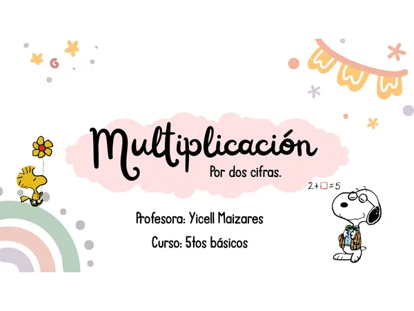 Multiplicación por dos cifras