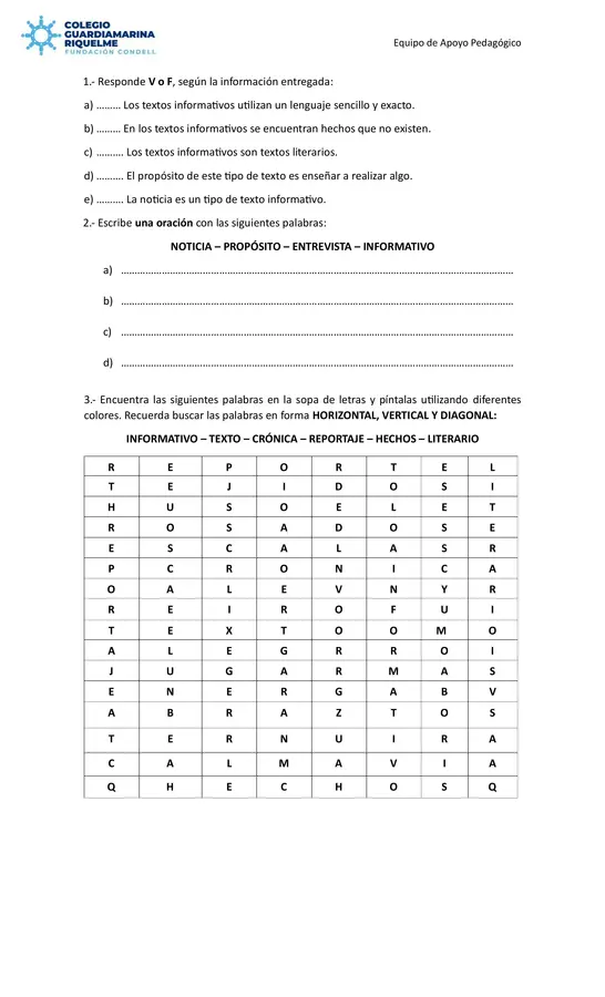 TEXTOS INFORMATIVOS 