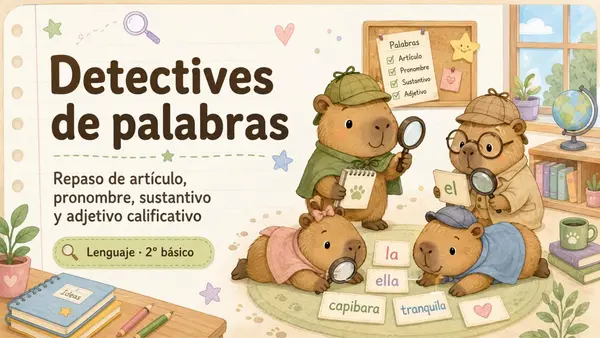 Repaso sustantivos, pronombres, articulo y adjetivo calificativo