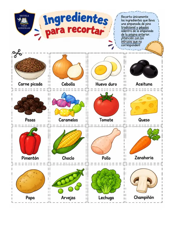 Comida típica chilena 1° Básico Historia, geografía y ciencias sociales.