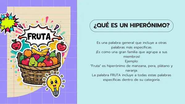 Hiponimos e hiperonimos (más actividades)