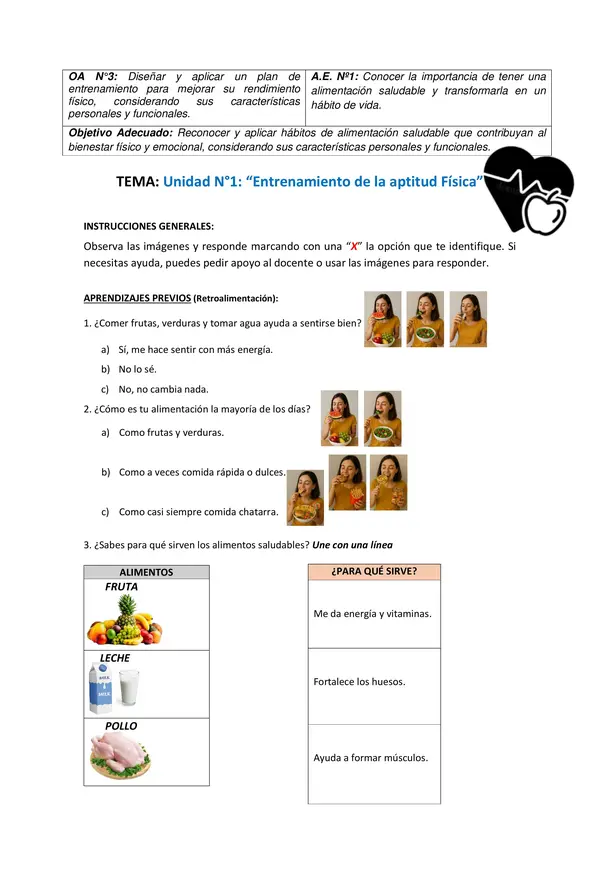 Guía de estudio con adecuación