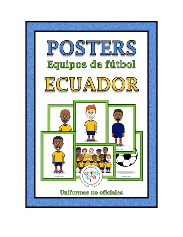 Posters Equipos de Fútbol Ecuador a Color y a Blanco y Negro