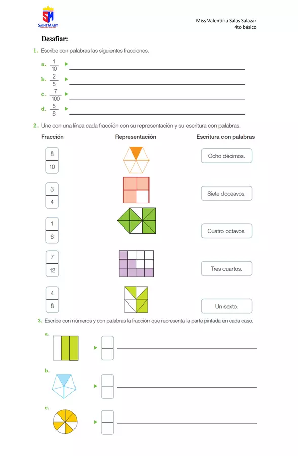 Guía fracciones propias | profe.social