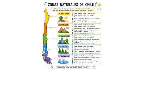 Zonas naturales de Chile- 2do básico