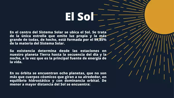 Presentación "EL SISTEMA SOLAR"
