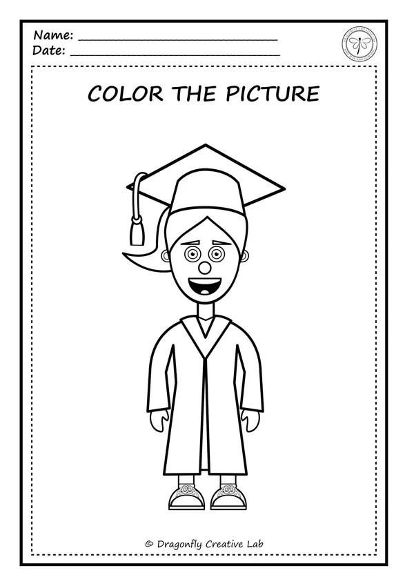 Coloring Worksheets Graduation Prom 2022