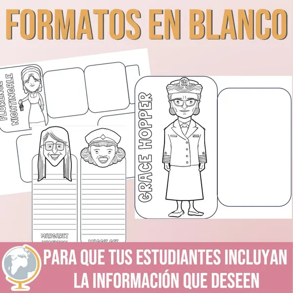 Mes internacional de la mujer Cuaderno interactivo Mujeres en STEM